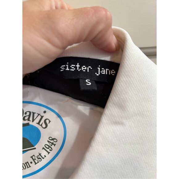 Sister Jane Black Zodiac Star Embroidered Velvet Puff Sleeve Mini - Picture 6 of 6